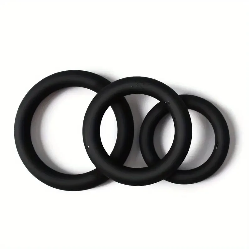 3PCS Silicone Penis Rings Set Delay Ejaculation Cock Ring Glow In Dark Male Stamina Enhancer Lock Sperm Sex Toys for Men Couples