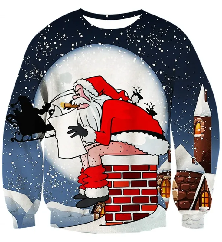 Fashion Ugly Christmas Sweater Men Women 3d Printing Funny Xmas Sweatshirt Crewneck Long Sleeve Pullover Oversized Hoodies — image 14