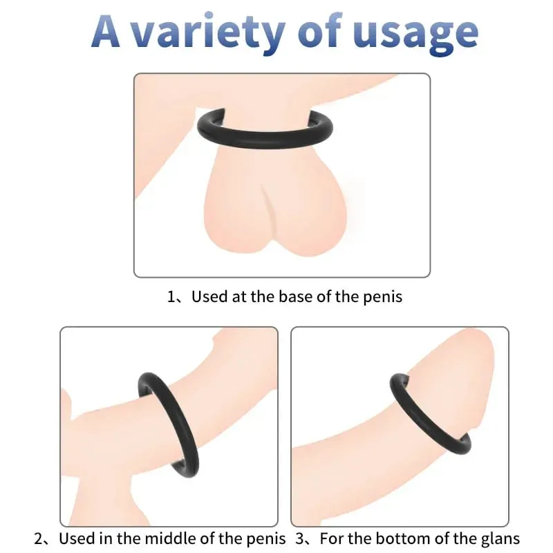 Durable Semen Lock Ring Silicone Watertight Penis Ring Men Ejaculation Delay Cock Rubber Rings Sex Toys for Male Sex Rings — image 3