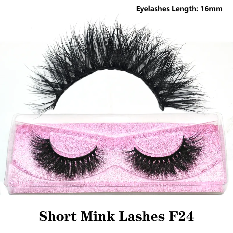 Real Mink Fluffy Short Eye Lashes Extension Wispy Soft Natural Short False Eyelashes Daily Wear Full Strip Lashes Makeup