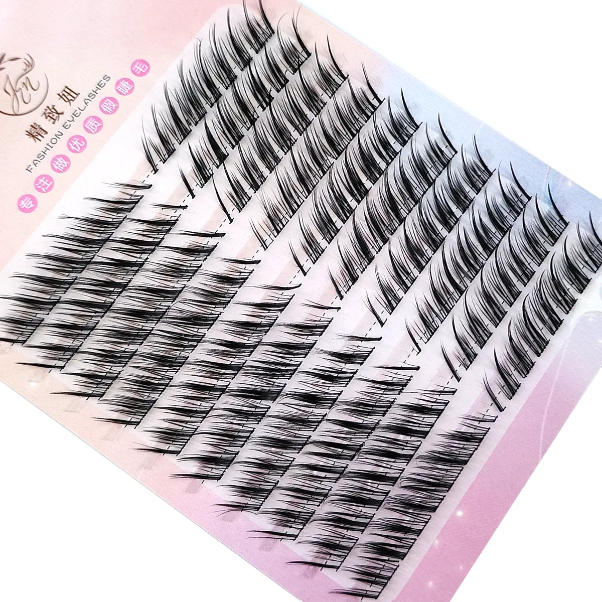 3D Fluffy Single Cluster Eyelash Extension Segmented Natural Mink Fox Eye Effect makeup Lash Individual False eyelashes — image 4