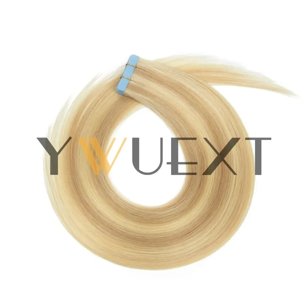 Tape in Human Hair Extensions 12-20 Inches Seamless PU Skin Weft Tape Hair Natural Straight 20pcs/pack 30G Tape Glue — image 16