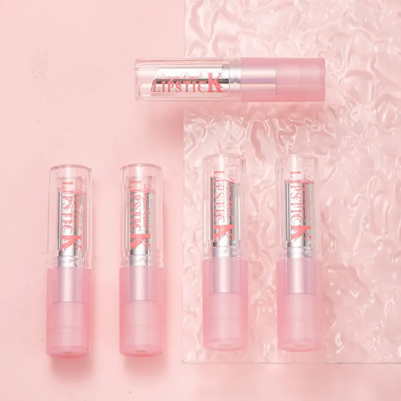 Color Lip Balm Moisturizing Glossy Waterproof Long-Lasting Pink Lip Balm with Shiny Effect Suitable for All Skin Types Soothing a