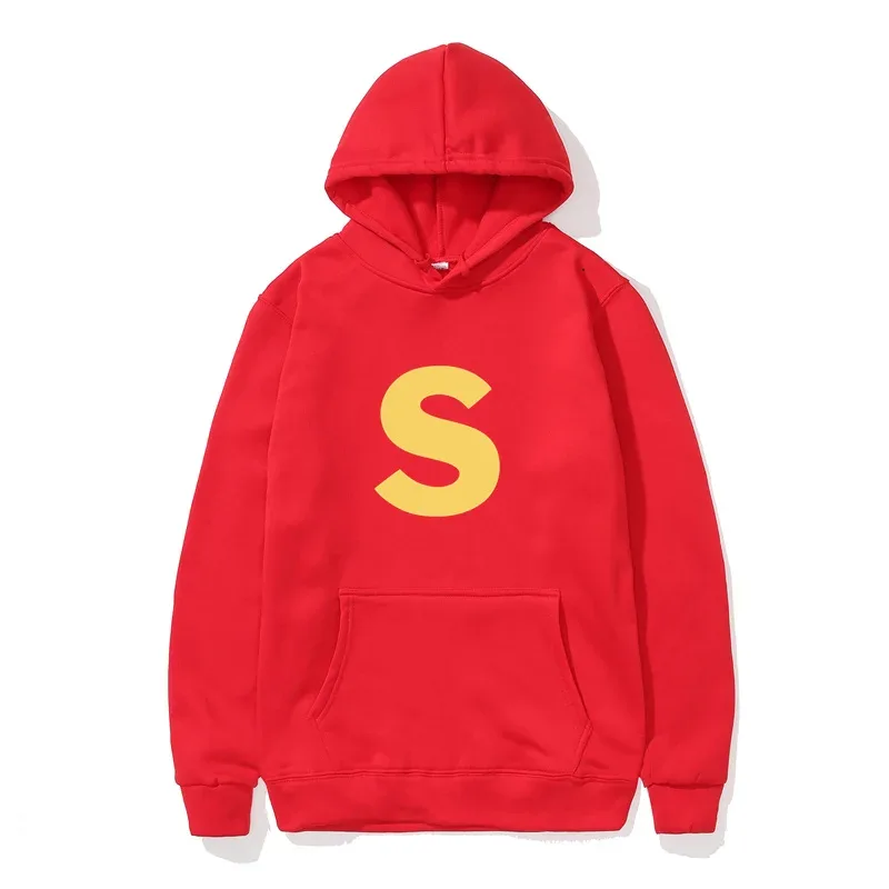 Autumn Winter Cartoon Character Print Men's Hoodies Alvin And The Chipmunks Pullover Fashion Solid English Sweatshirt Streetwear — image 5
