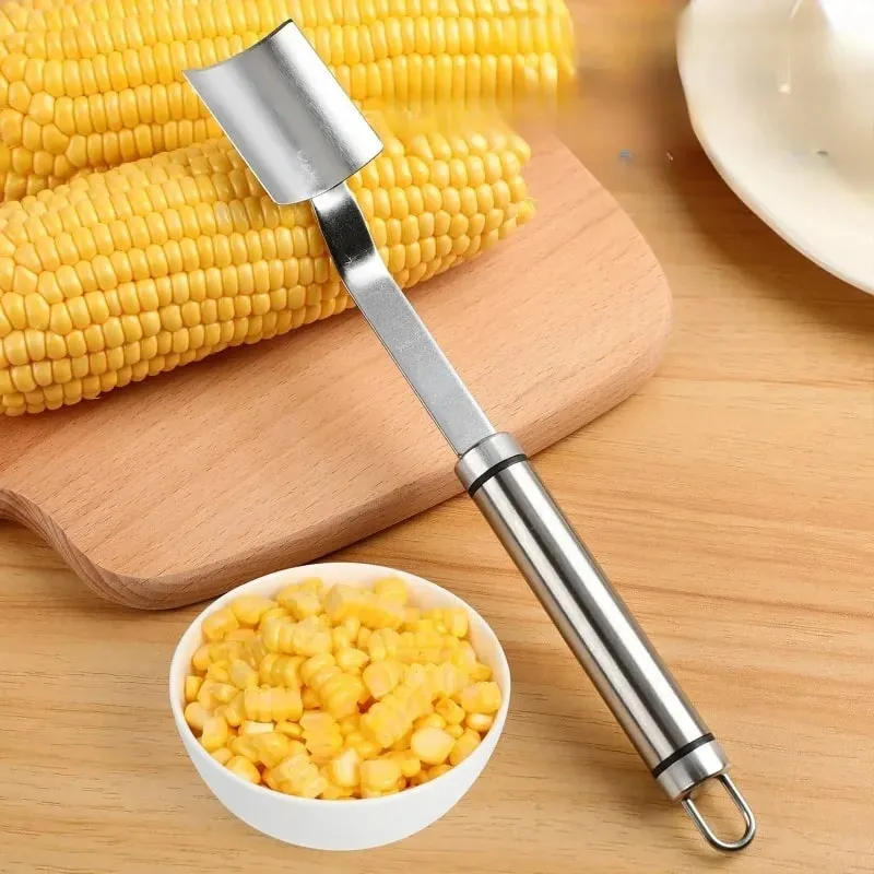 Stainless Steel Corn Peeler Serrated Corn Peeler Corn Cob Planer Thresher Cutter Kitchen Fruits And Vegetables Gadgets