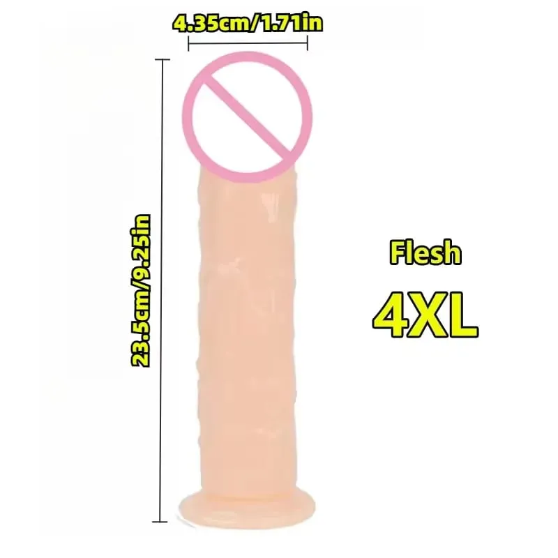 Super Cheap 7 Sizes 5 Colors Realistic Soft Jelly Dildo Suction Cup Adult Sex Toy for Women and Men Vaginal and Anal Masturbator