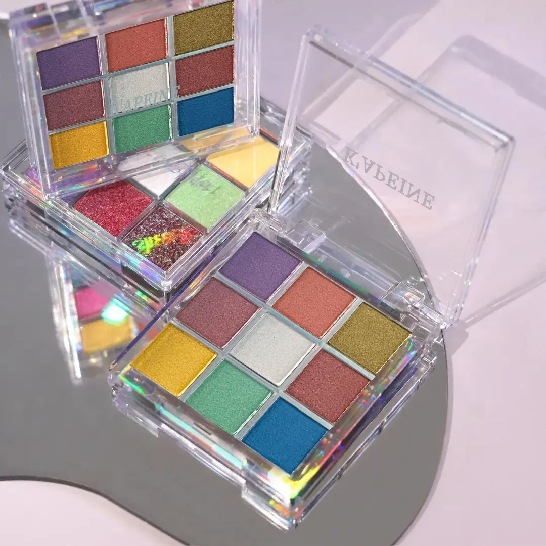 9-Color Glitter Chameleon Eyeshadow Palette Waterproof Long Lasting Pressed Powder Cosmetic Kit Fashion Women Eye MakeUp Pallete