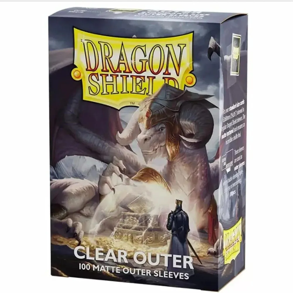 Clear Outer 100 Pcs Matte Dragon Shield: Outer Sleeves Are Smooth & Tough - Compatible with Magic PKM Cards Protector Cover — image 6