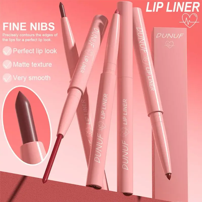 Matte Lip liner Pen 12Color Waterproof Fine Lipstick Slim Lip Outline Contour Makeup Dark Red Brown Lipstick Pencil Cosmetic — image 5