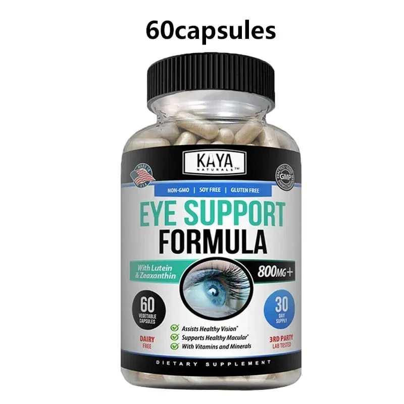 Eye Vitamins Lutein Zeaxanthin and Bilberry Extract Improve Eye Fatigue and Dryness Improve Vision Health