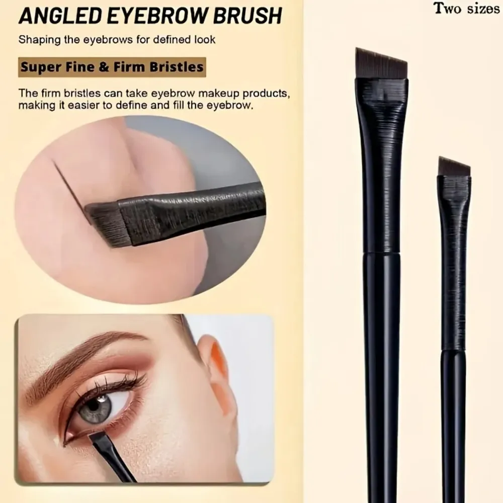 5Pcs Angled Blade Eyeliner Brush Set Ultra Thin Precision Makeup Brushes Multi Purpose Flat Eyebrow Liner Brush Eye Makeup Tool