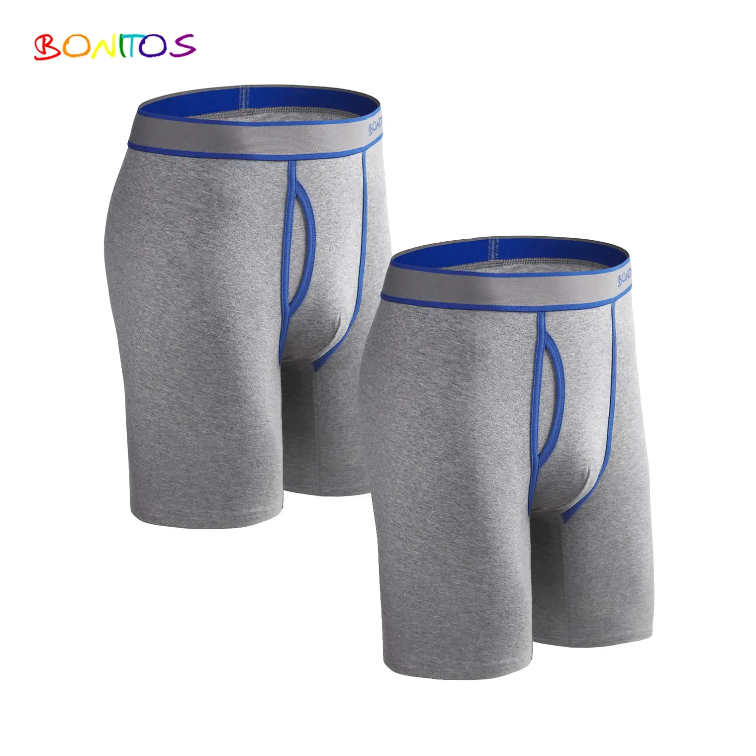 2 Buah Paket Celana Pendek Boxer Kaki Panjang Celana Dalam Pria Kit Celana Dalam Homme Celana Dalam Boxer Celana Dalam Slip untuk Pria Katun Pria Seksi Set Box Gym