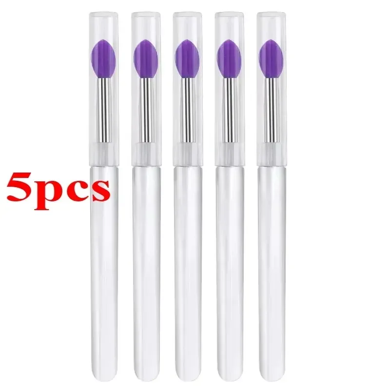 3/5/10PCS Reusable Lip Brush Silicone Lip Mask Applicator Transparent Lipstick Tool For Lip Gloss Eyeshadow Brushes Makeup Tools — image 20