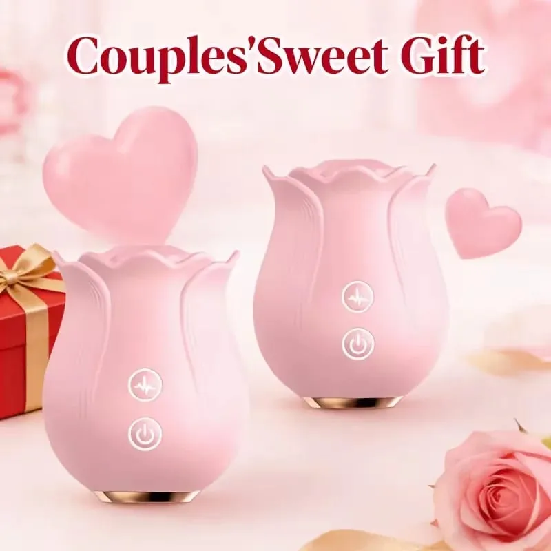 Rose Shape Vagina Sucking Vibrator Intimate Good Nipple Sucker Oral Licking Clitoris Stimulation Powerful Sex Toys for Women
