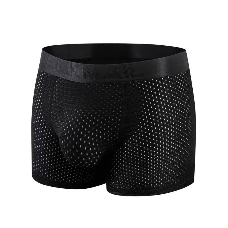 Men Trunks Built-in Fake Butt Hip Lifter Enhancer Shorts Boxer Briefs Padded Underwear Shapewear Underpants Nylon Breathable