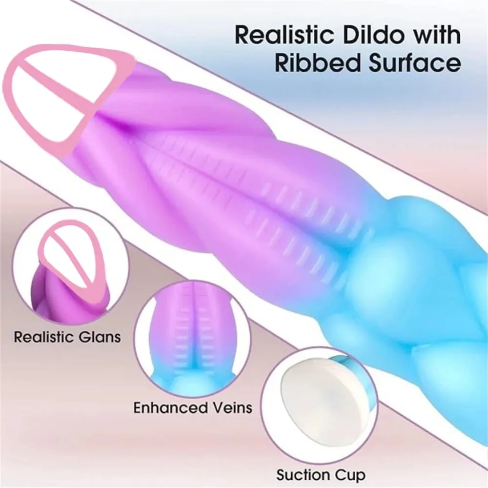 Monster Colorful Anal Dildo for Women Penetration Anal Plug Male Prostate Massage Female Vagina Stimulator Big Butt Plug Sex Toy