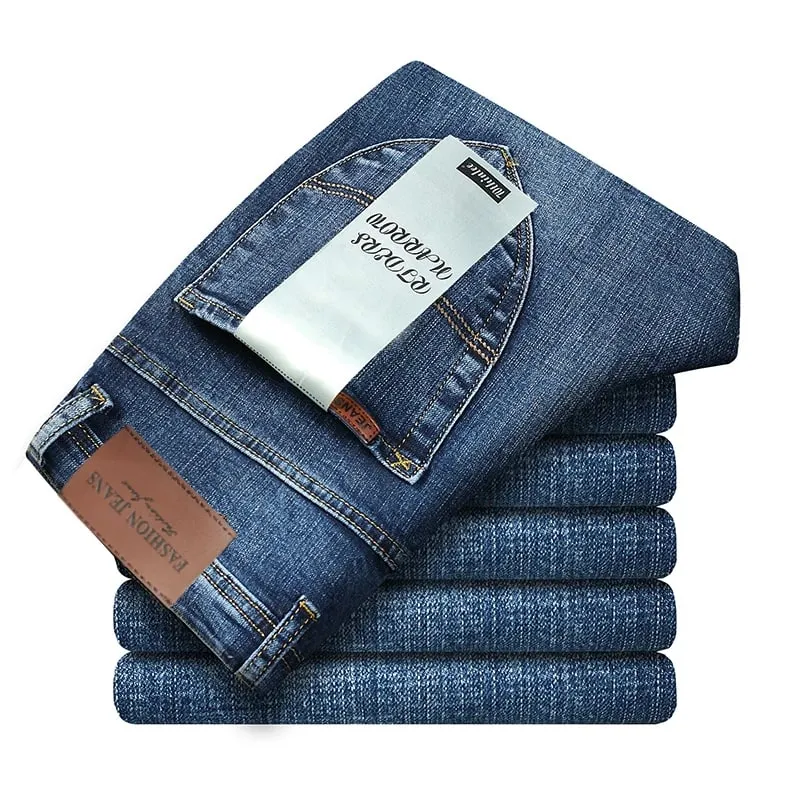 Wthinlee 8 Models Spring Autumn Business Jeans Men Casual Straight Stretch Fashion Classic Work Denim Trousers Brand Clothing — image 5