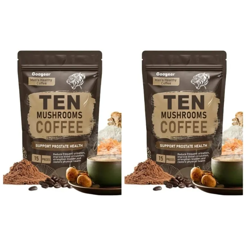 Integratore di funghi in polvere con 10 miscele di funghi Funghi sani per uomo Caffè in polvere Nutrizione quotidiana e supporto energetico