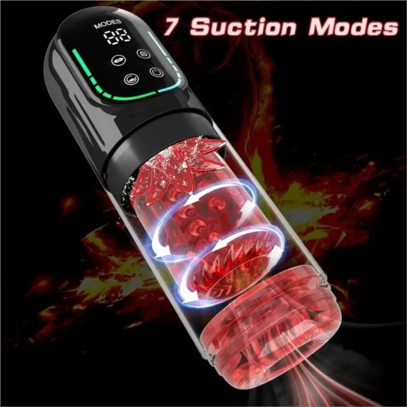 APP LED Automatic Male Masturbation Cup 7 Sucking Rotating Licking Thrusting Modes Stroker Sex Toys for Men Blowjob Simulator — image 5