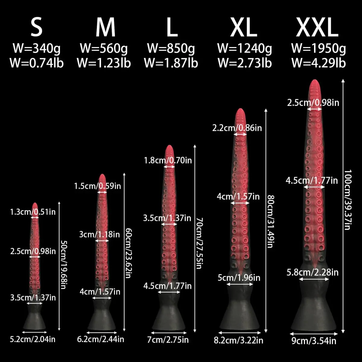 50-100cm Super Long Anal Whip Octopus Anal Plug Silicone Suction Cup Bdsm Buttplug Dilatdor Anal Xxl Sex Toys Women Men Sex Sho — image 6
