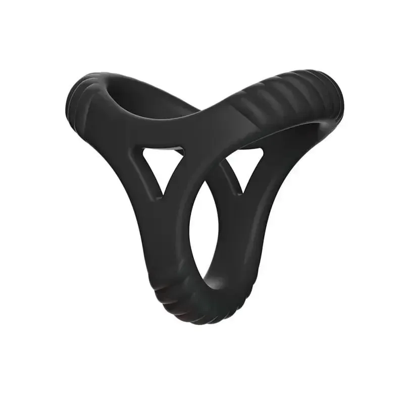 3 Holes Penis Cock Ring Sex Toys For Man Delay Ejaculation Erection Dick Enlarger Reusable Semen Cock Rings Stretcher Massager