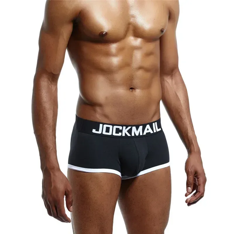 Mens Underwear Jockstrap Boxer Trunks Gay Penis Pouch Cueca Boxer Calzoncillos Hombre Man Boxer Shorts Sleepwear Gay Panties