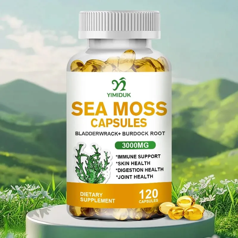 ¡Compre 1 y obtenga 1 gratis! Suplemento orgánico de musgo marino para la salud de la tiroides y la piel aumenta la inmunidad, la energía y la digestión Certificado GMP