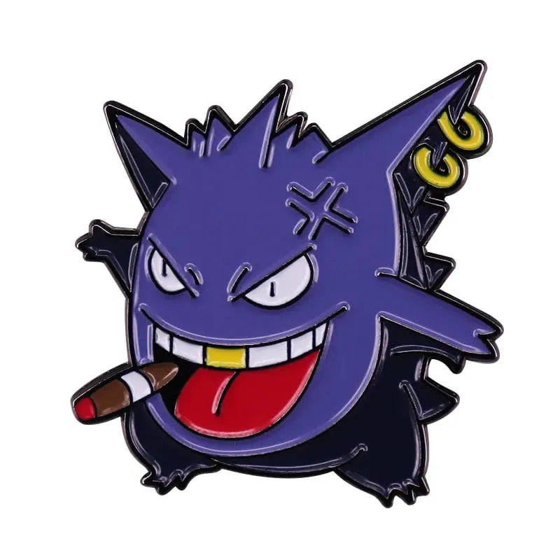 Anime Games Pokemon Enamel Pins Collect Mobbles Gengar Metal Cartoon Brooch Backpack Hat Bag Collar Lapel Badges