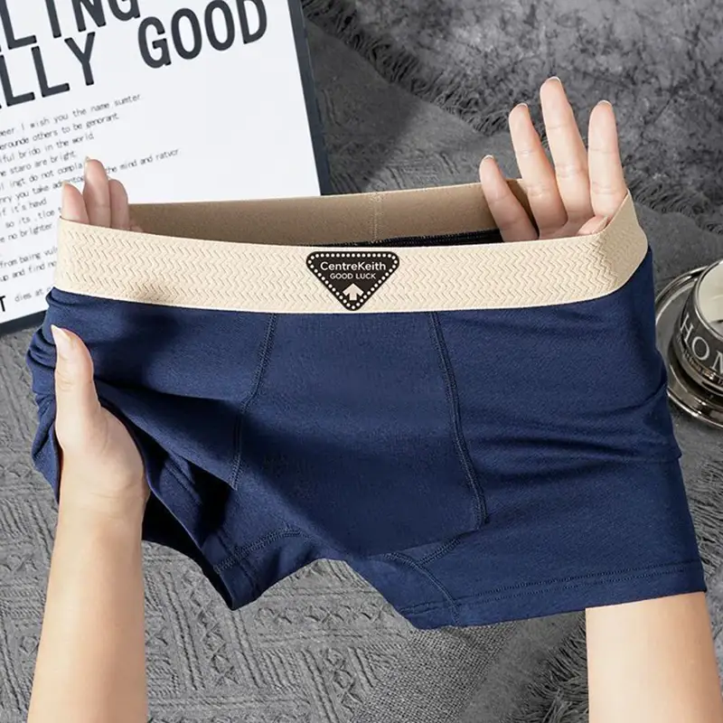5pcs Pack Men Panties Cotton Underwear High Stretch Boxer Shorts Fashionable Sexy Men Underpant Plus Size L-4XL Breathable Men