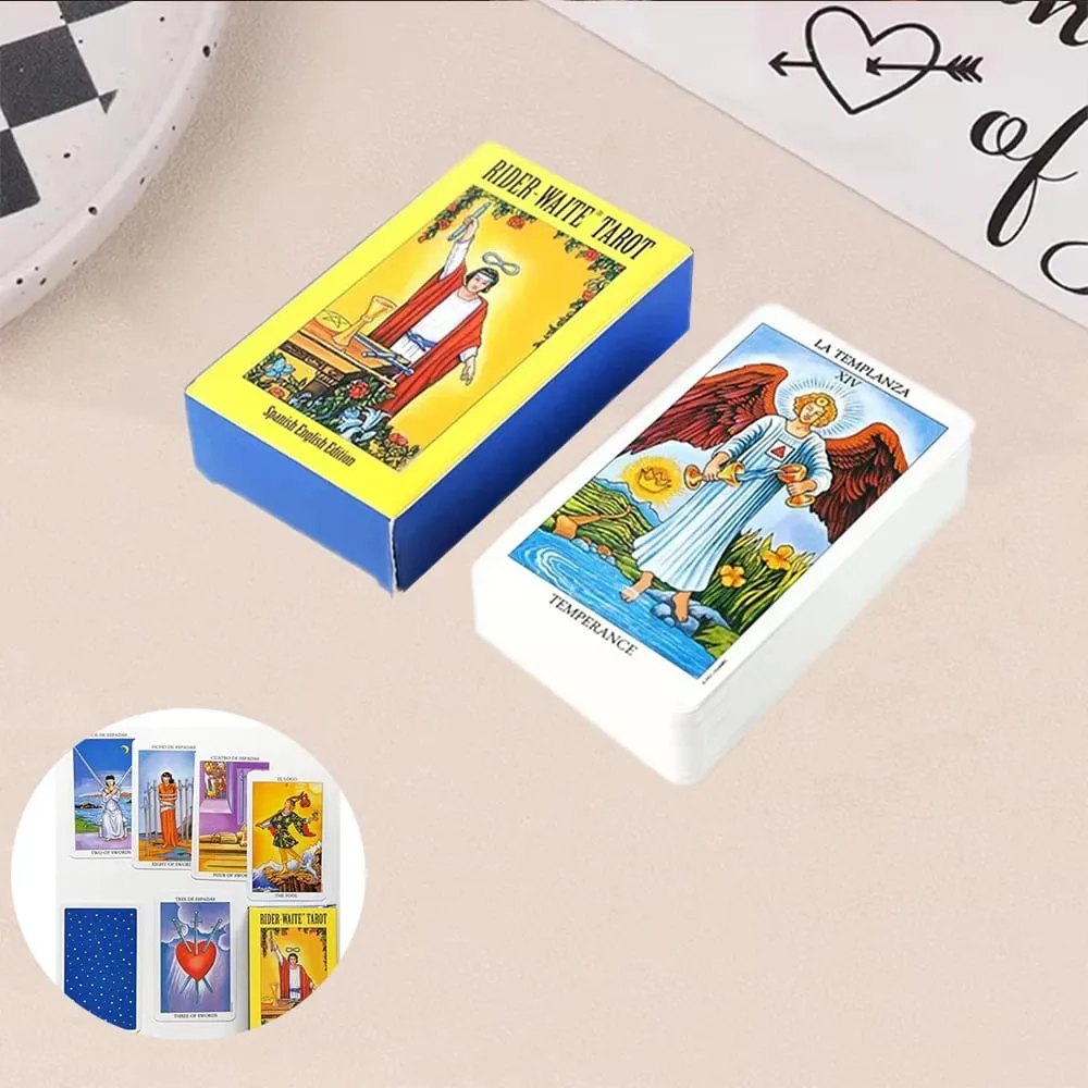 Hot Sell Rider Waite Tarot Card Divination Personal Use Tarot Deck Full English Spanish Version Oracles Deck for Girl Board Game