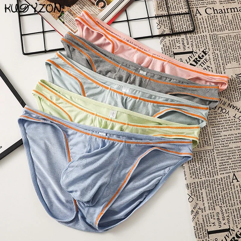Men Sexy Briefs Underwear Modal Breathable Bikini Briefs Underpants Cuecas Calzoncillos Soft U Pouch Men's Lingerie Hombre Slip — image 1