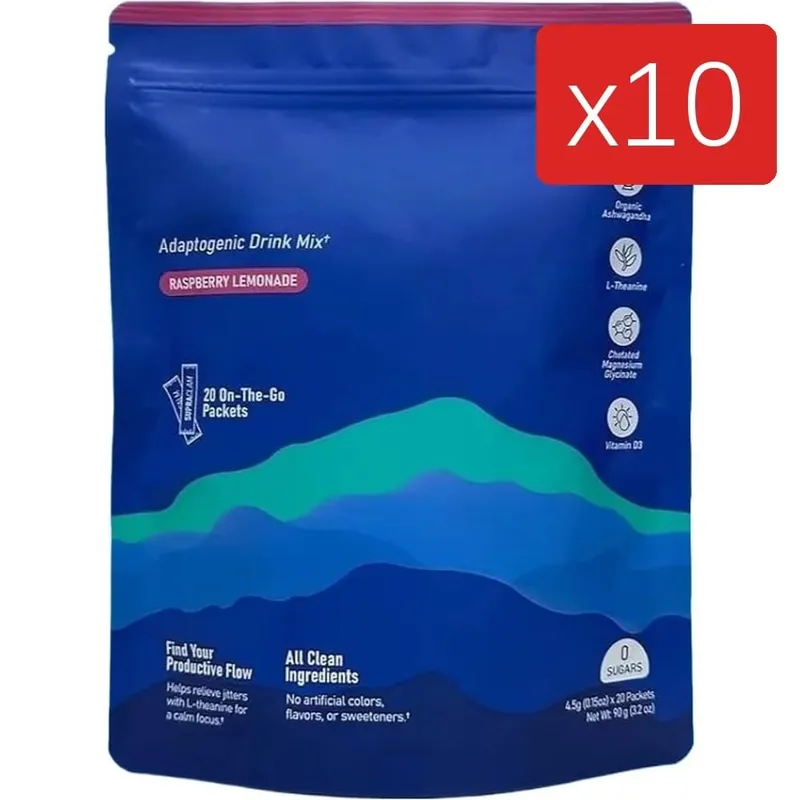 Calming Powder Drink Mix with L-Theanine Focus Memory Concentration & Cognitive Support Healthy Cortisol Balance 20 Packets