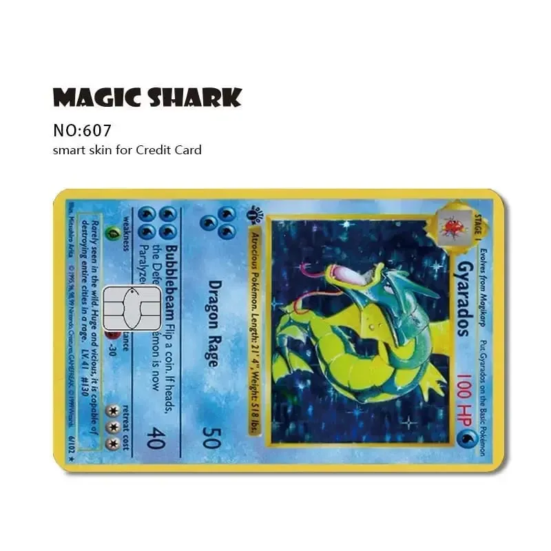 2025 New Pokemons Charizard Blastoise Bulbasaur Eevee Metwo Sticker Film Skin Cover for Credit Debit Card