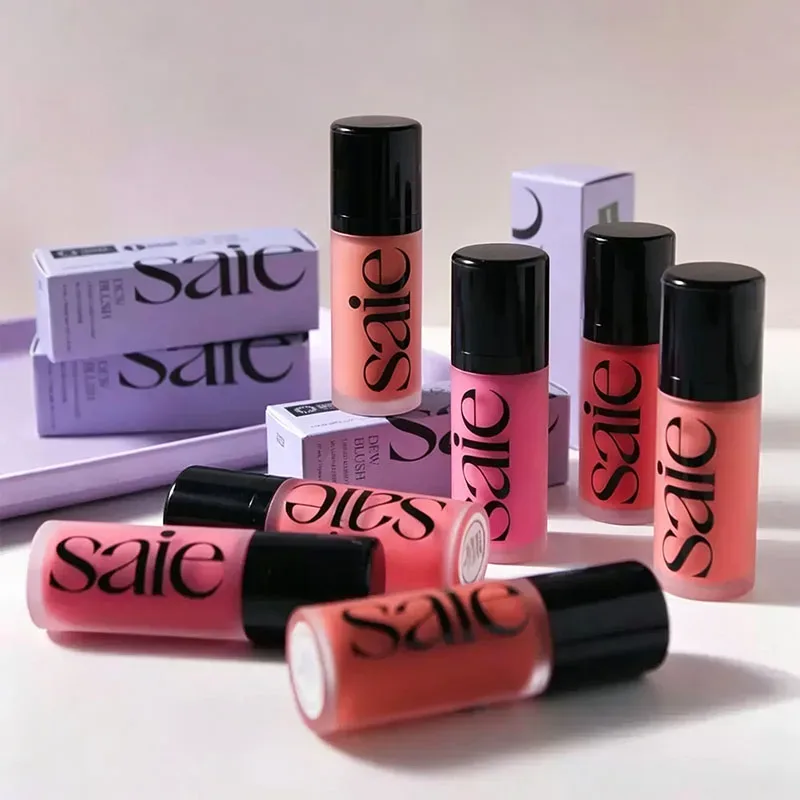 Saie Hydrating Blendable Dewy Liquid Blush Matte Sponge Head Blusher Natural Lasting Brighten Facial Contour Blush Tint Makeup — image 3