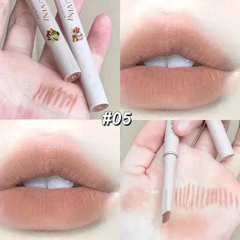 Velvet Matte Nude Pink Lipstick Pencil Outline Lip Lipliner Crayon Waterproof Long-lasting Color Lip Liner Smooth Natural Makeup