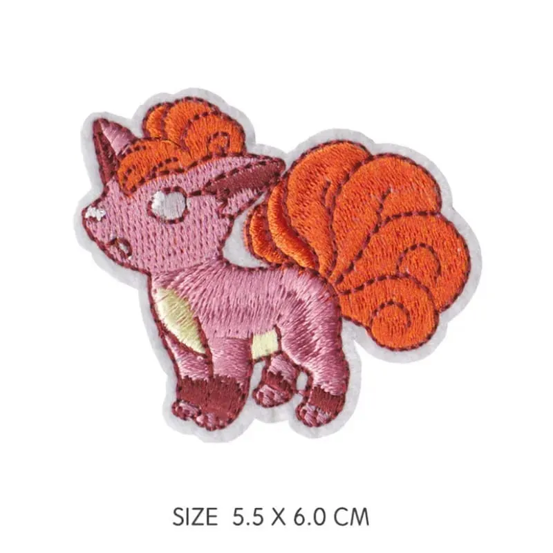 30 Style Cloth Patch Pikachu Charizard Clothes Stickers Sew on Embroidery Patches Applique Iron on Clothing Cartoon DIY Garment