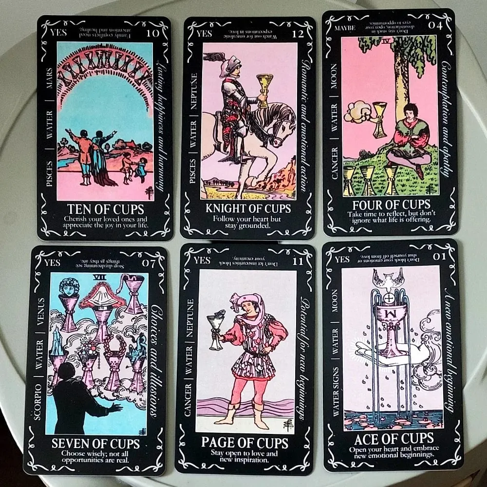 Beginners Tarot Deck in Tin Box with Guidebook 11*6.2cm 78Tarot Cards with Astrology & Numerology Insights