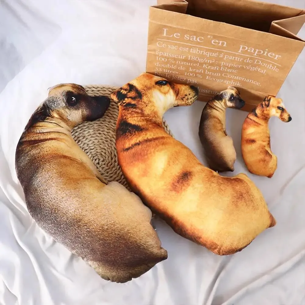 Toy 3D Lifelike Animal Throw Pillow Soft Plush Dog Pillow Creative Cushion Office