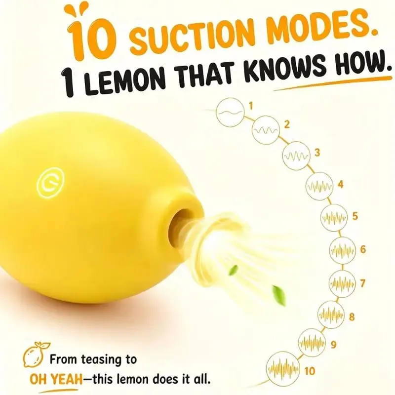 1Set Vakum Kuat Menghisap Lemon Vibrator Oral Nipple Stimulator untuk Wanita Wanita Blowjob Sucker Massager Melancap Mainan Seks — image 3