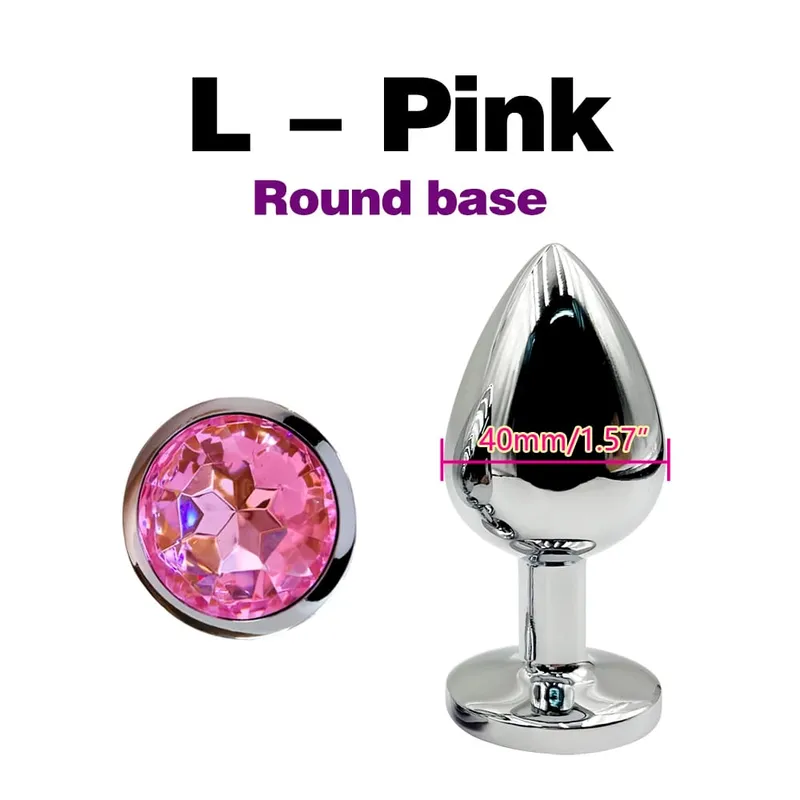 Metal Anal Plug With Gem Base Beginner To Expert 5 Size Butt Plug G-Point Massage Dildos Female/Male Couples Adult Sex Toys