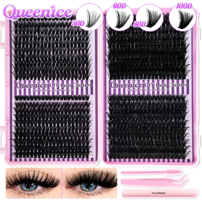 Lashes Cluster DIY Lash Extension Mixed Tray Clusters Eyelashes Fluffy Individual Lashes Cat Eye Lash Extension — image 6