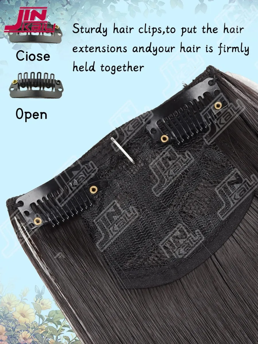 JKL Long Hair Extension Pieces Realistic Volume Boost Invisible Traceless Three Piece Set Asian Synthetic Hair Extensions