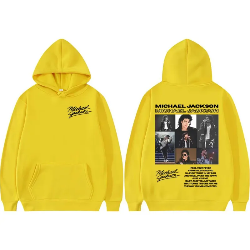 King of Pop Michael Jackson Tour Retro Hoodies Men's Clothing Harajuku Hip Hop Style Sweatshirts Casual Cozy Oversized Pullovers — image 12