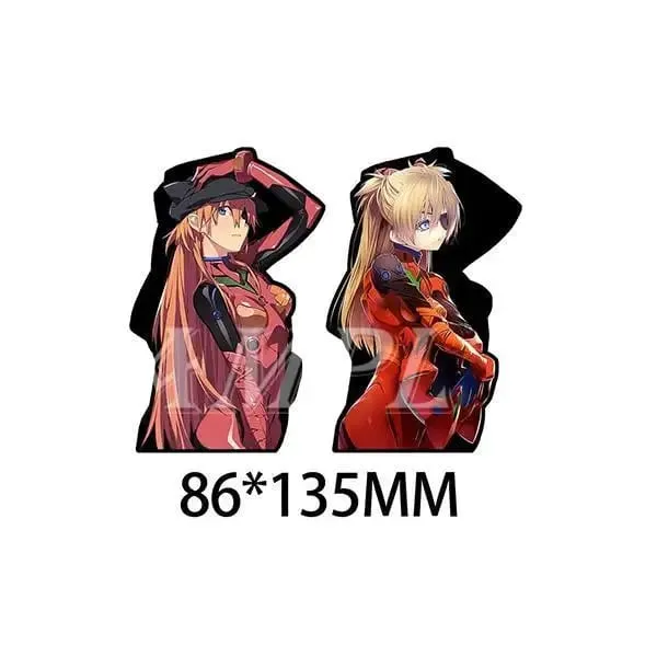 Neon Genesis Evangelion Ayanami Rei Asuka Personalized Creative Cartoon Car Desktop Decoration Waterproof Discoloration Sticker