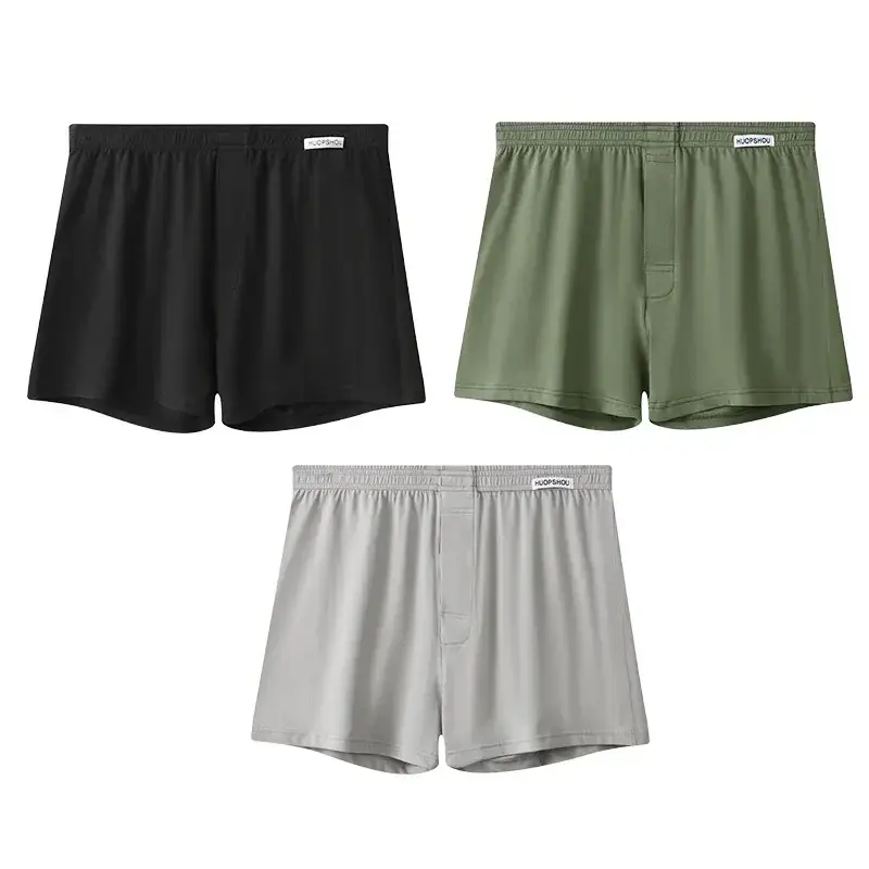 Men's Panties Cotton Loose Boxer Shorts Soft Moisture-Wicking Jersey Underwear Plus Size Lounge Summer Stretch Sleep Arrow Pant