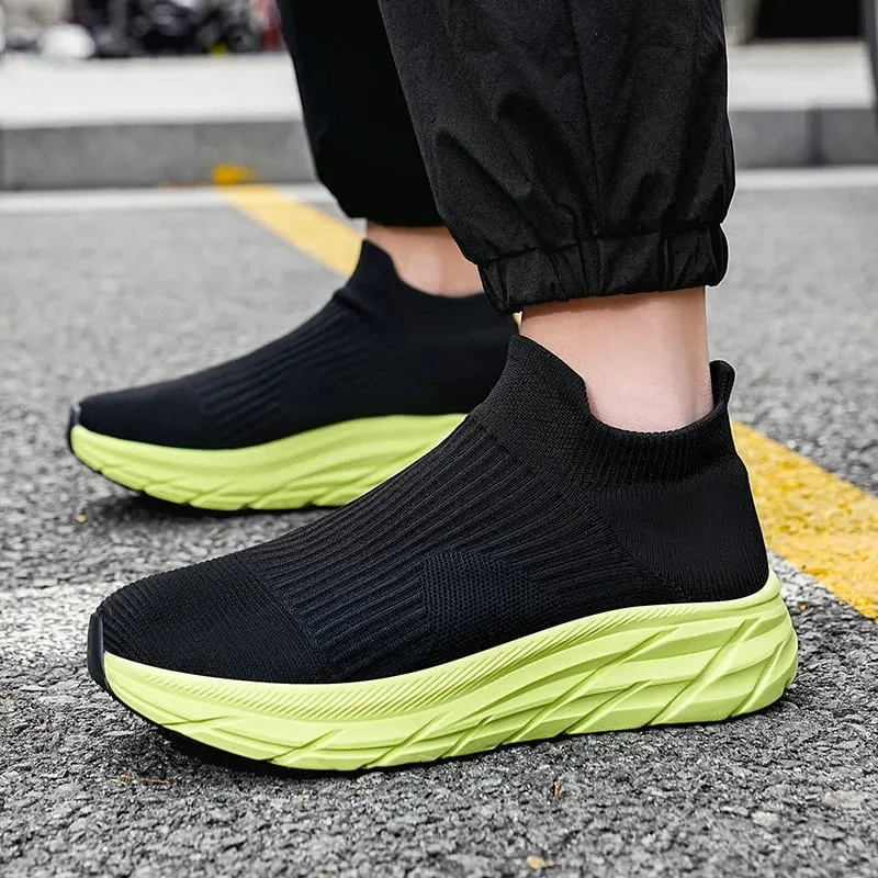 Men's Running Shoes Lightweight Breathable Mesh Elastic Comfortable Durable Fashion Casual Hot Selling Sports Sneakers