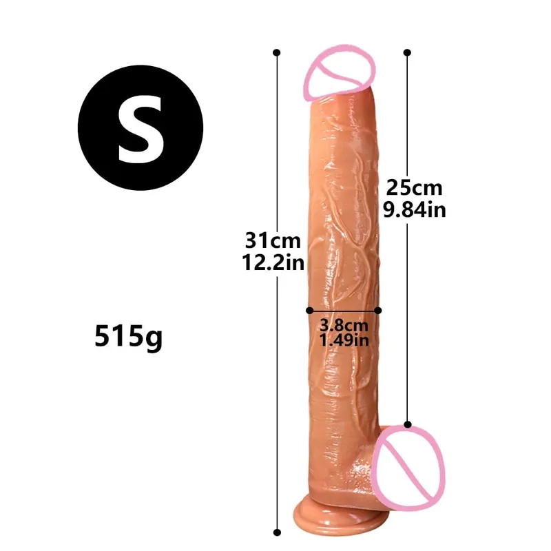 Super Long Penis Soft Silicone Dildo Butt Plug Prostate Massager Huge Vagina Anal Dildo Suction Cup Adult Sex Toys For Women men — image 9