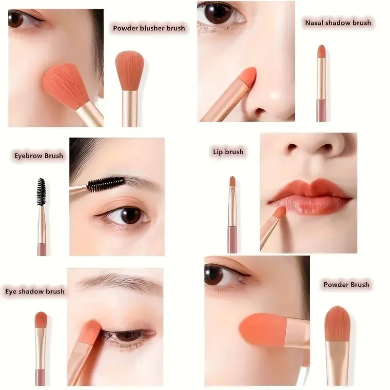 Salim Bag with Makeup Mini Brush 8 Kinds Pmore