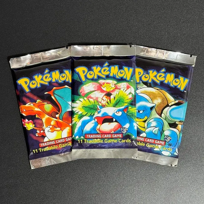 1ST Edition Basisset 1999 Booster Pack TCG Basisset Onbeperkt spelkaarten Pokemon Charizard Blastoise Venusaur PTCG Collectible