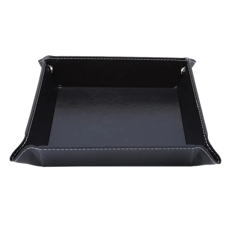 Game Dice Tray Solid Color Dice Box Games Dice Storage Portable Folding Dice Storage Rolling Tray For Use